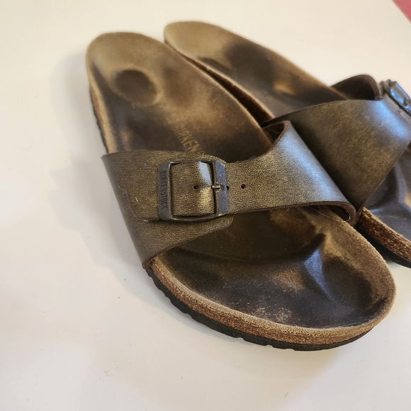 Birkenstock Sandals Brown Leather Size 40 - Picture 3 of 5